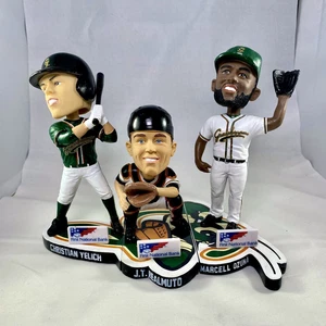 Saltamontes Greensboro Christian Yelich, JT Realmuto, Marcell Ozuna Bobblehead - Imagen 1 de 10