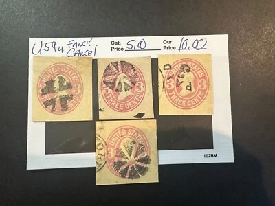 US Scott # U59 (qty 4) ***FANCY CANCEL***  2024 Scott Catalogue Value $ 5.00 - Image 1 of 3