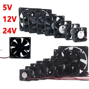 Gehäuse Lüfter Case Fan 6015 7015 8020 9025 5V12V 4/5/6/7/8/9/12CM Schwarz - Afbeelding 1 van 32