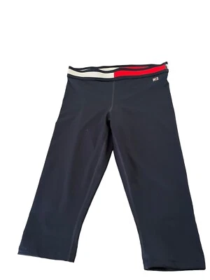 Tommy Hilfiger Sport Leggings Jogger Womens Small Striped Navy Blue Cropped (28) - Image 1 of 4