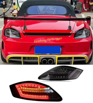 For Porsche Boxster Cayman 987.1 Smoked LED Rear Tail Light Assemblies 2004-2008 - Image 1 of 4