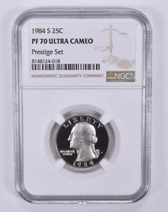 1984-S Washington Quarter Prestige Set PF70 UCAM NGC Brown Label - Picture 1 of 5