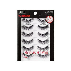 Ardell False Eyelashes Demi Wispies Black, 1 Pack (6 Pairs per Pack)