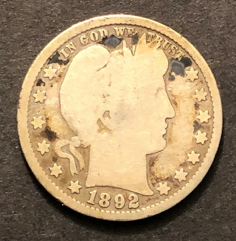 1892-P Barber Quarter Cover