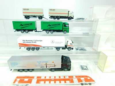 4x wiking H0 1:87 Autoarticolato MB: 571+600 Actros ecc, Molto Buono + Box # - Immagine 1 di 3