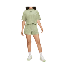 Nike Women's Sportswear Terry Shorts DV7822-386 Oil Green/Cargo Khaki XS-3XL - Picture 1 of 5