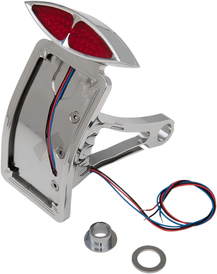 Luz trasera curva vertical/montaje en placa de licencia Harley Fat Boy FLSTF 1990-1999 Foto 1 de 1