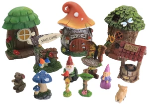 Miniatura Jardín de Hadas 13 piezas PUEBLO DE GLEEBURG - Cabaña de hongos, deseando bien, - Imagen 1 de 4