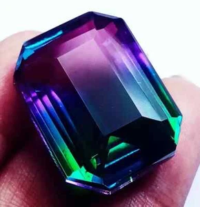 77.00+ Ct Certified Tourmaline Doublet Cut Loose Gemstone Radiant Shape - Bild 1 von 6