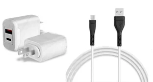 Wall AC Home Charger+10ft Long USB Cord Cable for Motorola moto g power (2022) - Picture 1 of 6
