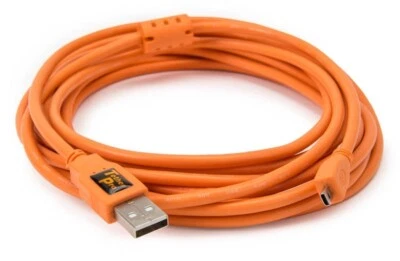 Cable TetherTools CU8015-ORG TetherPro USB 2.0 macho a mini-B 8 pines 15' (4,6 m) - Imagen 1 de 3