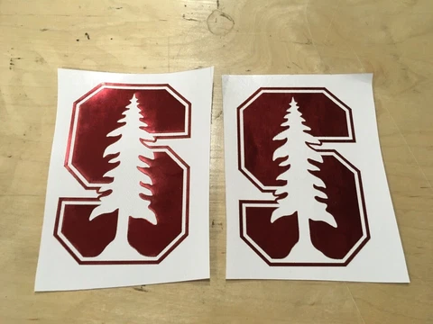 Stanford Cardinal mini FOOTBALL HELMET DECALS Alter Ego 2 color choices Cover