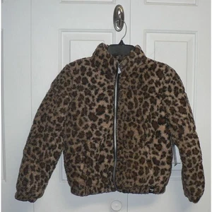 Kenzie Girl Boucle Full Zip Pocket Jacket in Cheetah Medium 10/12 MSRP $89 - Picture 1 of 4