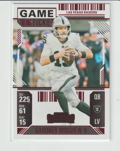 2024 Contenders Gardner Minshew II Game Ticket Red Card #53 - Picture 1 of 1
