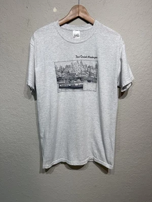 Vintage Port Orchard Washington Shirt Mens Medium Gray Graphic Souvenir 00s - Image 1 of 4