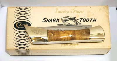 РЕДКАЯ! CASE XX 1972/1973 КУДРЯВЫЙ КЛЕН SHARKTOOTH LOCKBACK нож 7197L-SSP 7-DOT - Изображение 1 из 4