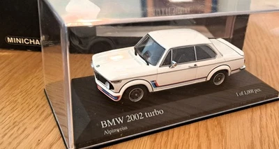 BMW 2002 TURBO MINICHAMPS 1:43 ALPINE WHITE LIMITED EDITION - Image 1 of 4