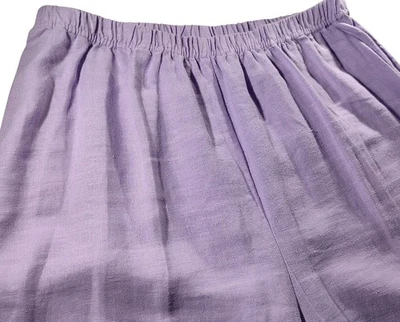 Calça Russ Berens de linho lavanda elástica cintura feita nos EUA feminina média - Imagem 1 de 4