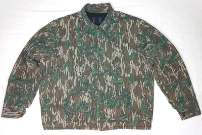 VINTAGE MOSSY OAK GREEN LEAF CAMO HUNTING JACKET, MEN'S XL, FULLY LINED - Image 1 of 4