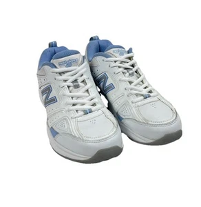 New Balance 409 Women’s Sneakers WX409WL Size 8.5B White Blue Leather - Picture 1 of 9