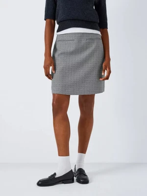 John Lewis Mini Skirt Puppytooth Check Black White UK 16 - BNWT £35 - Image 1 of 4