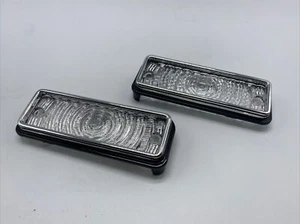 1969 Chevelle SS Parking Turn Light Lamp Lenses W/Tirm Clear Pair - Picture 1 of 2