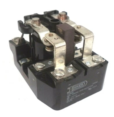 Dover 125VAC 12VDC 20A Non-Inductive Relay, pn 112635 - Image 1 of 4