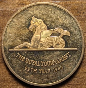 Medalla Conmemorativa de Latón Año 99 Torneo Real Británico 1989 - Imagen 1 de 4