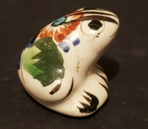 Small Frog Toad Figurine Porcelain Flower - Picture 1 of 7