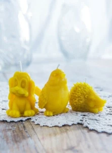 100 % NATURAL BEESWAX CANDLE SET ORGANIC HANDMADE CUTE GIFT - Picture 1 of 23