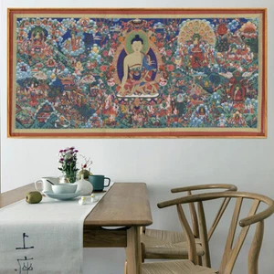 Thangka Tibetan Art Paint Silk Canvas Poster Buddha Wall Prints Decor TK023 - Picture 1 of 4