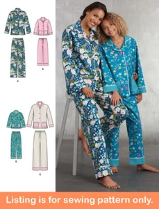 SEWING PATTERN Sew Matching Long Sleeve Pajamas Mother Daughter Women Girl 11176 - Picture 1 of 3