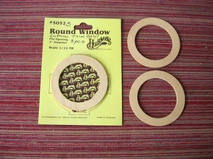HOUSEWORKS #5052A Round Window INTERIOR TRIM ONLY Dollhouse Miniature 1/12 Scale