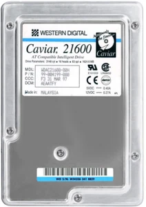 Western Digital Caviar 21600 WDAC21600-00H 1.6GB 5200 RPM PATA ATA 3.5 Inch - Picture 1 of 3
