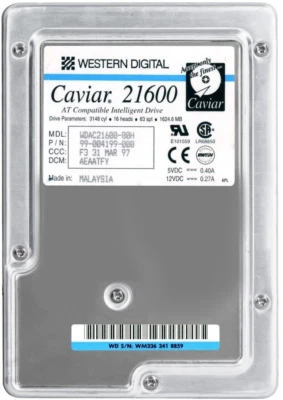 Western Digital Caviar 21600 WDAC21600 1.6GB 5200RPM PATA ATA IDE 3.5'' Inch - Image 1 of 3