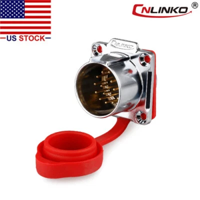 CNLINKO 19 Pin Power Circular Connector Male Socket Outdoor Waterproof IP67 - Image 1 of 4