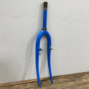 Vintage MTB Fork 26 In 1 Inch Threaded 7 Inch Mountain Blue 1980s Cantilever 1" - Picture 1 of 16