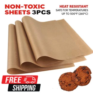 BBQ Grill Mat Heavy Duty Cooking Reusable Sheet Non-Stick Barbecue Mat UK - Picture 1 of 10