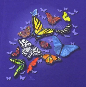 T-Shirt BUTTERFLY WONDER-Schmetterlinge Monarch Insekten Käfer Naturwissenschaft S-2XL - Bild 1 von 2