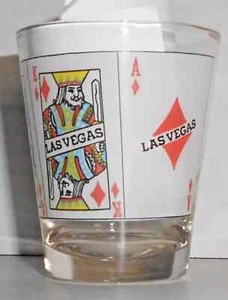 Las Vegas Royal Flush Shot Glass - Picture 1 of 2