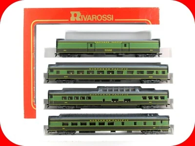 HO Scale NP Northern Pacific 1930s Lightweight Passenger Set A -- Rivarossi 6970 - Image 1 of 4