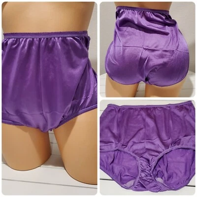 Braguita Completa Estilo Brillante Nylon Abuela 9/2XL Terciopelo PÚRPURA Subrayado De Colección Foto 1 de 4