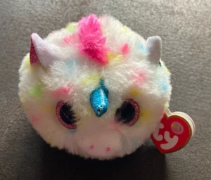 BNWT Genuine TY BEANIE Balls Plush HARMONIE the UNICORN PUFFIE Discontinued 2020 - Picture 1 of 20