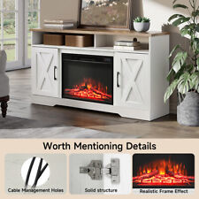 Modern Fireplace Insert TV Stand Cabinet Unit Electric Fire Logs Heater Flame UK
