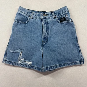 Harley Davidson Denim Shorts Womens 6 Short (26x5) Cotton Faded Distressed Logo* - Picture 1 of 15