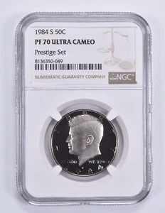 1984-S Kennedy Half Dollar Prestige Set PF70 UCAM NGC Brown Label - Picture 1 of 7