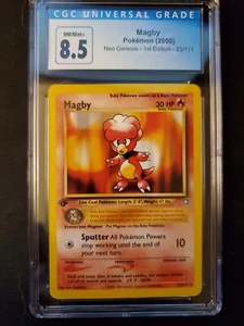 Magby 1st Edition Neo Genesis 23/111 CGC 8.5 Near Mint/Mint+ Vintage Rare - Picture 1 of 2