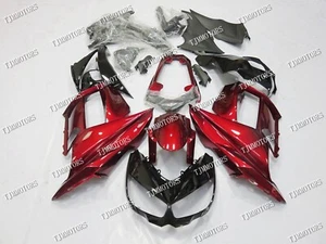 For 2010-2015 Kawasaki Z1000SX Red Black ABS Injection Mold Bodywork Fairing Kit - Picture 1 of 8