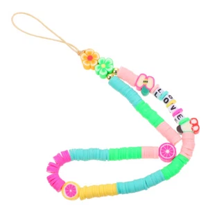 Letter Mobile Phone Strap Colorful Beaded Lanyard - Zdjęcie 1 z 12