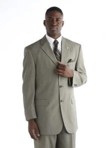 BRAND NEW Stacy Adams Gold Mens Blue GraySuit Sz 46XL Jacket & 40XL Pants ๐b1 - Picture 1 of 9